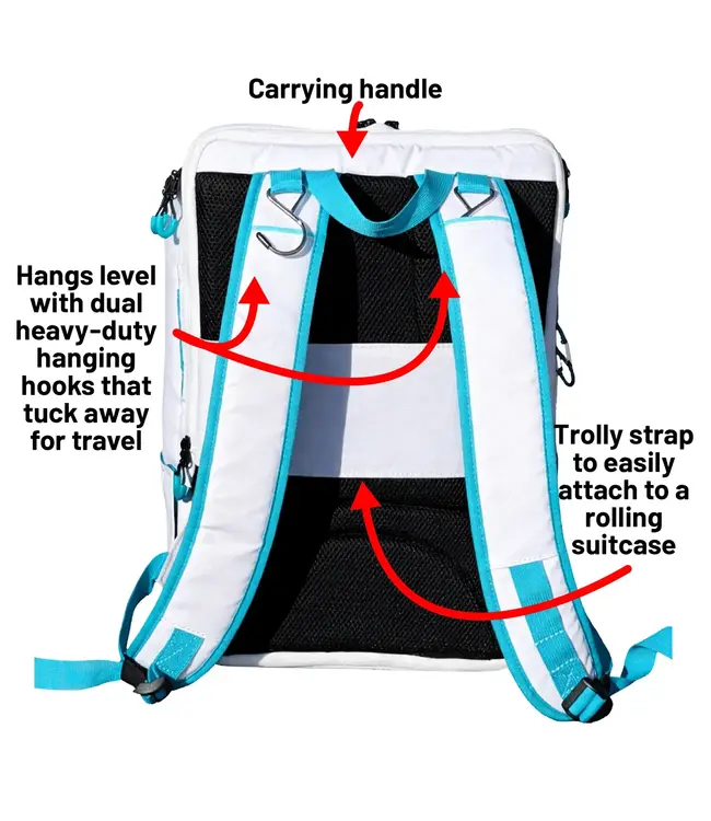 oktō Rec Lite Ultimate Paddle Sport Backpack White & Teal