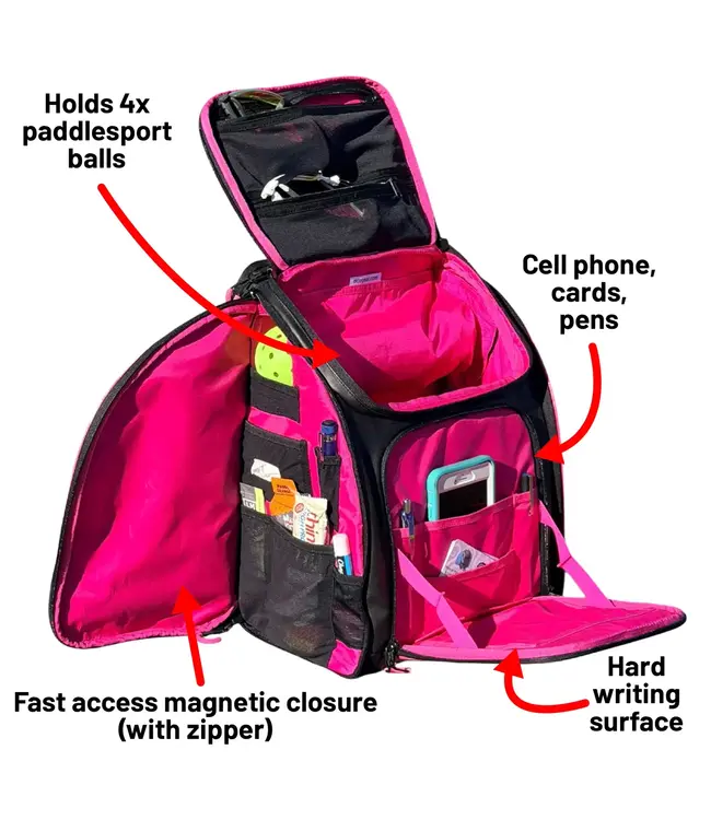 oktō Rec Lite Ultimate Paddle Sport Backpack Black & Pink