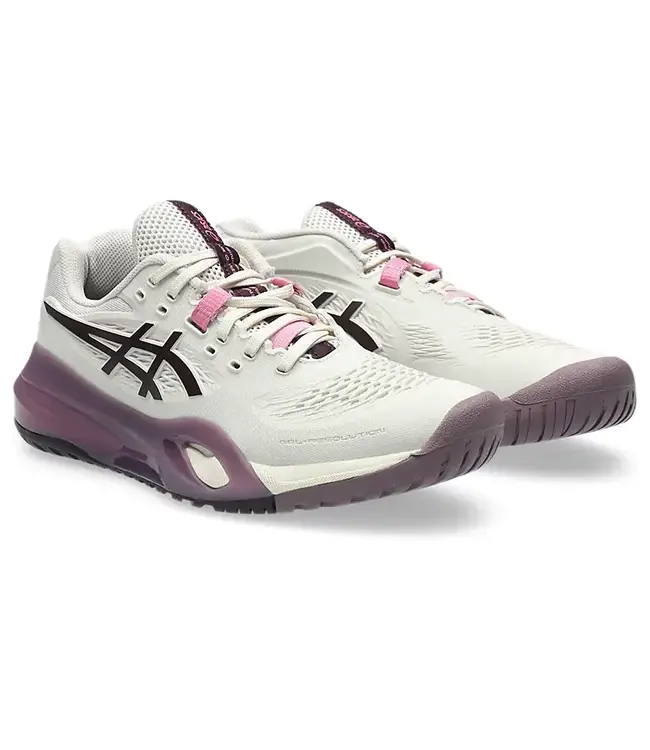 ASICS AMERICA Gel Resolution X Wide (D) Soft Oat/Dark Aubergine W's