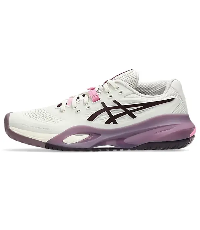 ASICS AMERICA Gel Resolution X Soft Oat/Dark Aubergine W's