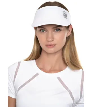 Lucky In Love Lucky Logo Stretch Visor White