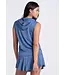 Lucky In Love Lucky Day Hoodie Vest Steel Blue W's