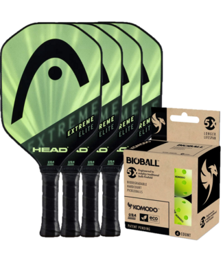 Head Extreme Elite 4 Paddle + Bioball 4-Pack