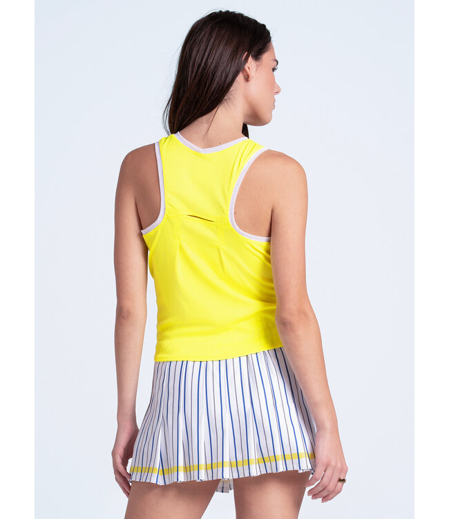 Lucky In Love Airplay Rib Tank Yellow W's
