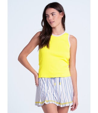 Lucky In Love Airplay Rib Tank Yellow W's
