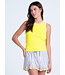 Lucky In Love Airplay Rib Tank Yellow W's
