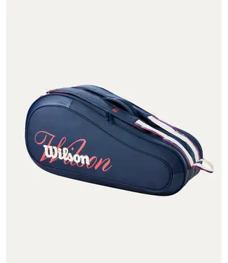 Wilson US Open 2026 6PK Racket Bag White/Navy