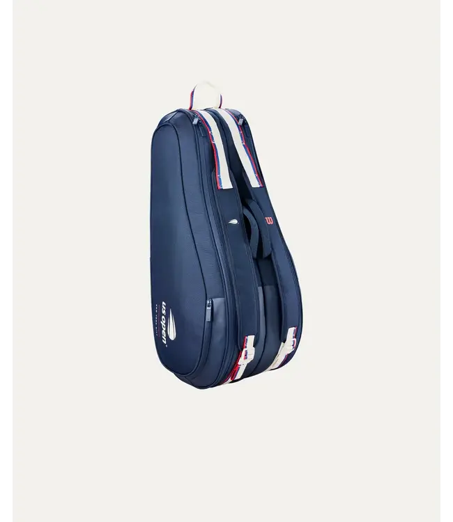 Wilson US Open 2026 6PK Racket Bag White/Navy