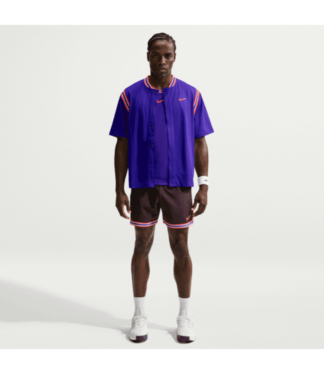 Nike NikeCourt Slam Dri-FIT Button-Up Top Dark Concord/Bright Crimson M's