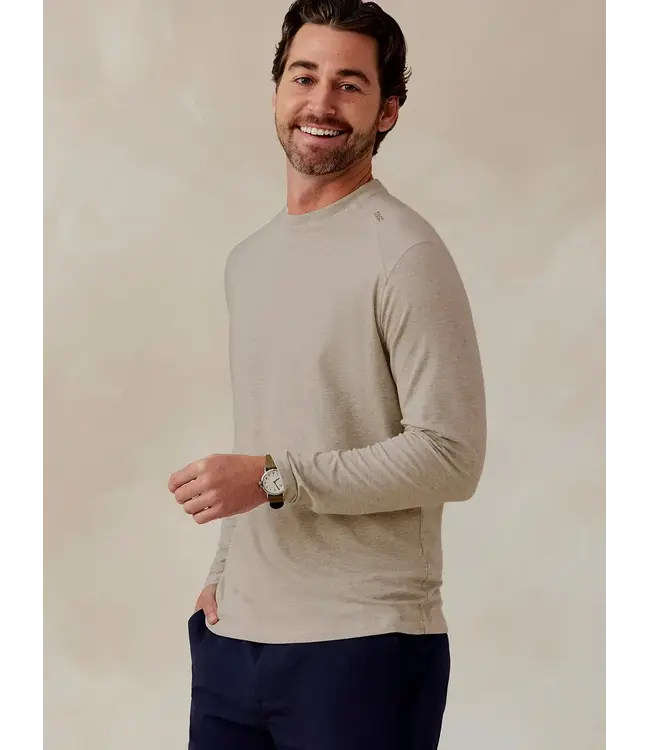 Tasc Carrollton Long Sleeve Fitness T-Shirt Gray Oak Heather M's