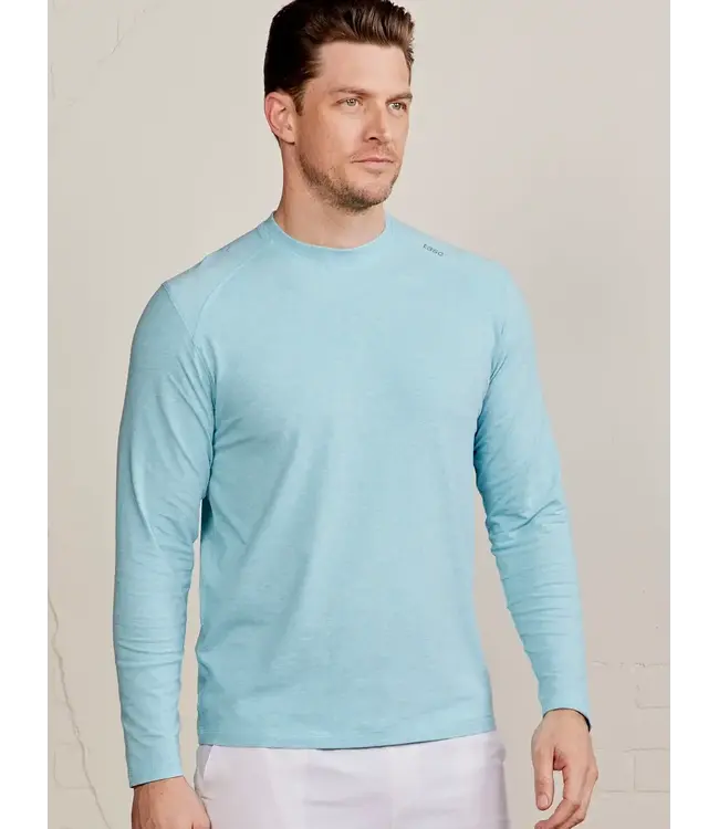 Tasc Carrollton Long Sleeve Fitness T-Shirt Waterfall Heather M's