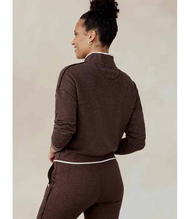 Tasc Stadium French Terry Half Zip Mocha W's