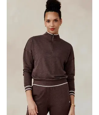Tasc Stadium French Terry Half Zip Mocha W's