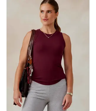 Tasc MicroLuxe Rib Tank Wineberry W's
