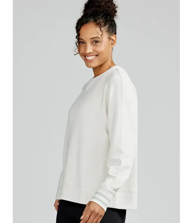 Tasc Clubhouse French Terry Sweatshirt Coconut Heather W's