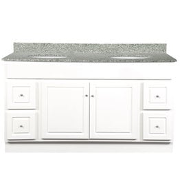 BKS Glossy White Vanity Cabinet 60"W x 21"D x 34 ½"H