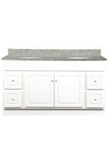 BKS Glossy White Vanity Cabinet 60"W x 21"D x 34 ½"H - 2 Doors, 4 Dra (2L, 2R), Top Blank†