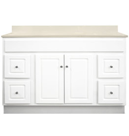 BKS Glossy White Vanity Cabinet 48"W x 21"D x 34 ½"H