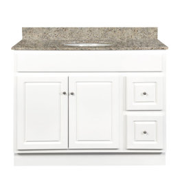 BKS Glossy White Vanity Cabinet 42"W x 21"D x 34 ½"H