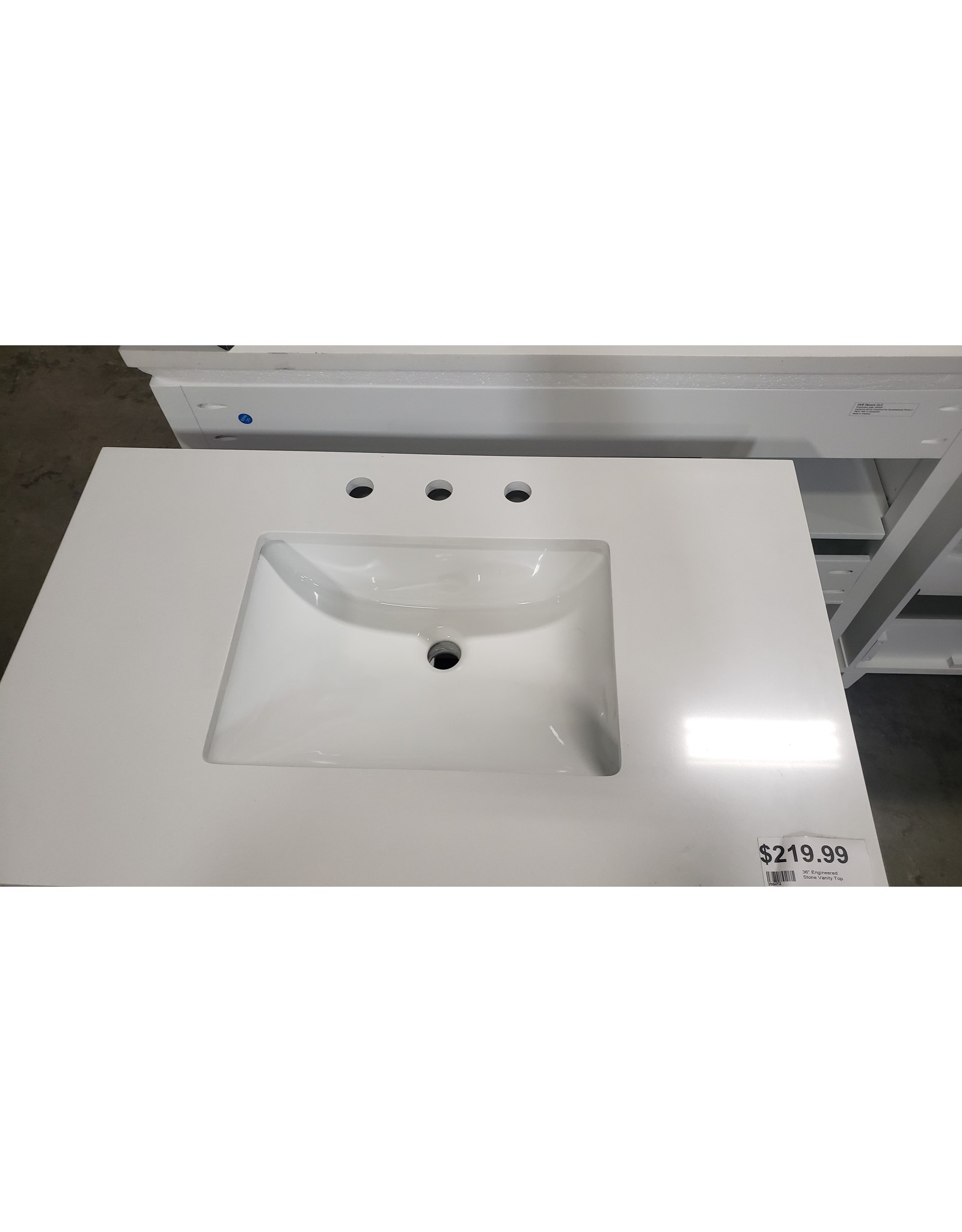 36" Engineered Stone Vanity Top Blue Warehouse Discounts