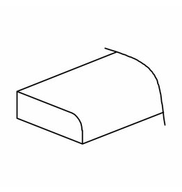 BKS Cabinet Shaker White Scribe Molding: ľ"W x Ľ"H x 96"L SC1