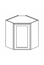 BKS Cabinet Shaker White Diagonal Wall: 24"W x 30"H x 12"D - 1D, 2S WDC2430