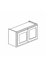 BKS Shaker White Wall Cabinet 30” W x 12”H x 12”D – 2D W3012