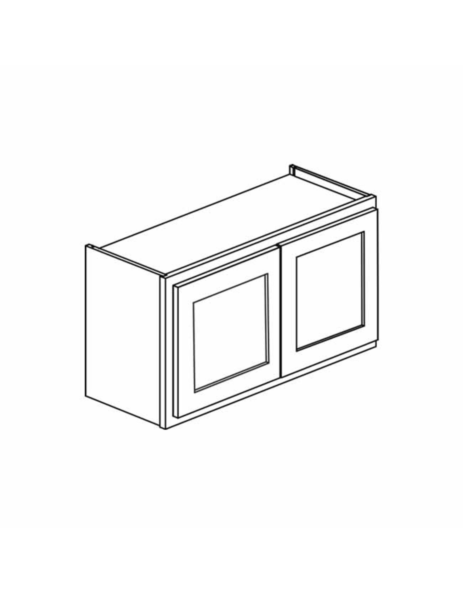 BKS Shaker White Wall Cabinet 36” W x 12”H x 12”D – 2D W3612