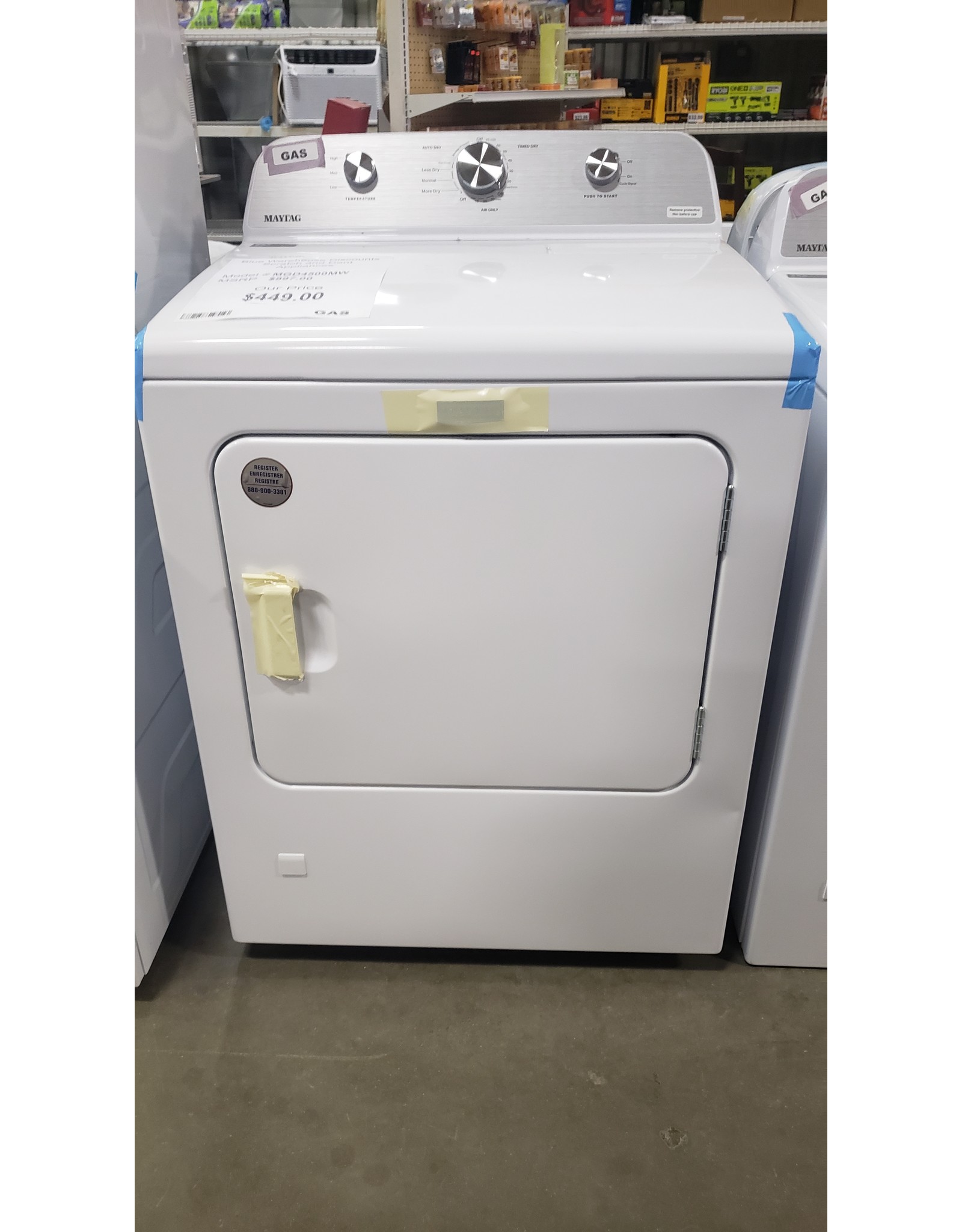 BWD Scratch & Dent Maytag Gas Dryer MGD4500MW