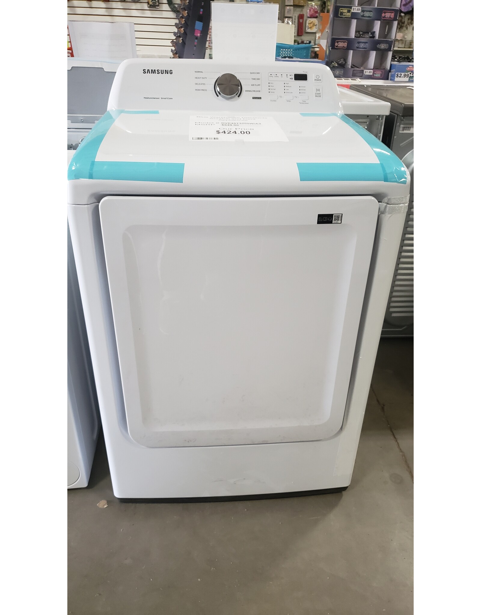 BWD Scratch & Dent Samsung Electric Dryer DVE45T3200W/A3