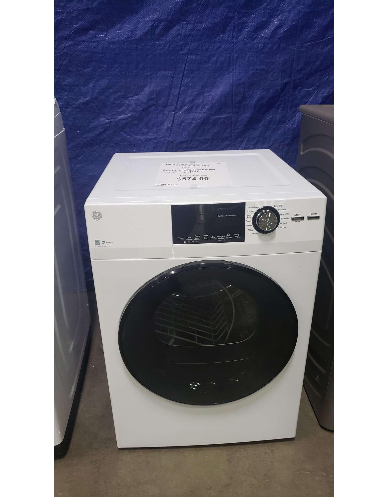 BWD Scratch & Dent GE Electric Dryer GFD14ESSNWW