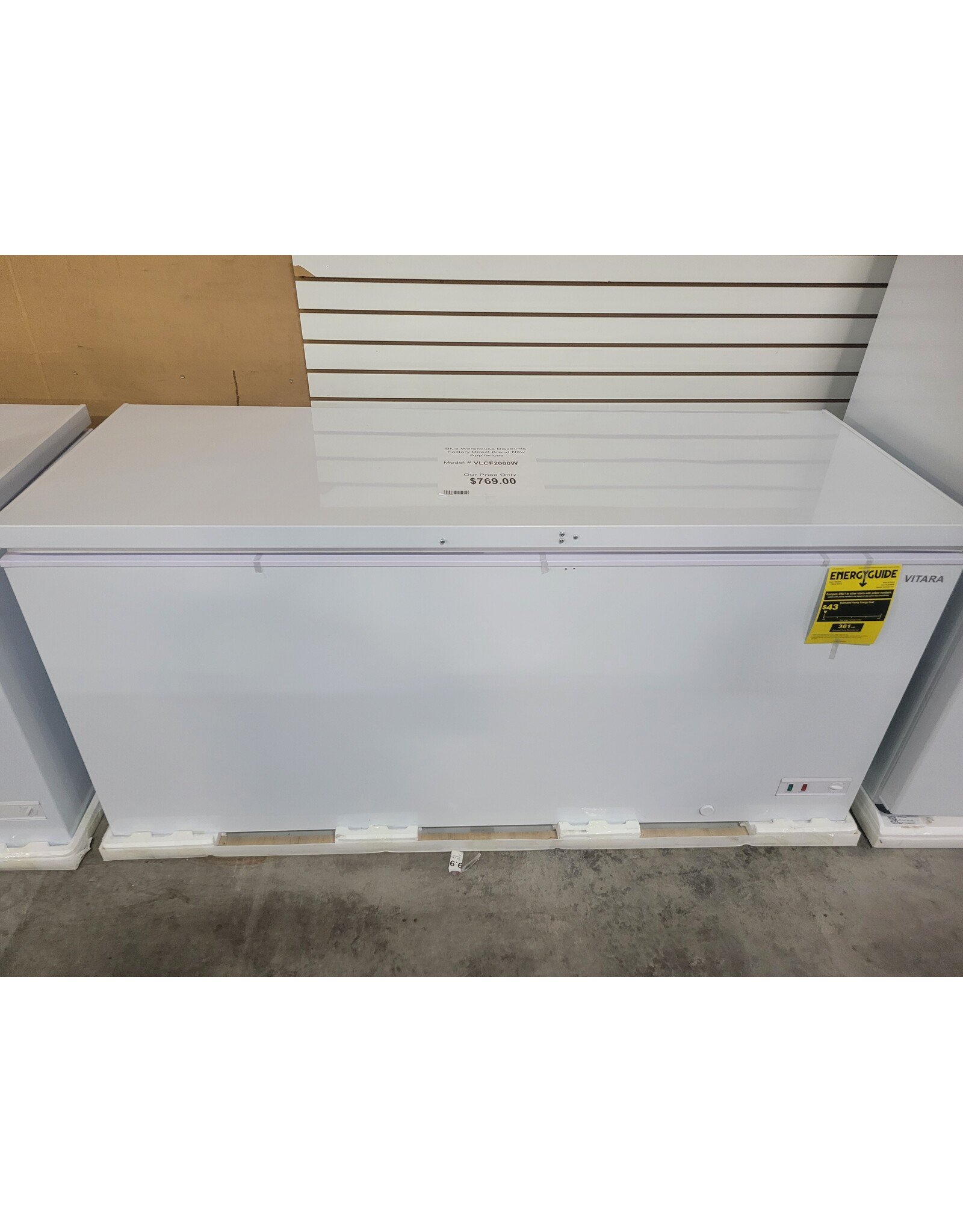 Climatic VITARA 19.8 Cu. Ft. Chest Freezer White Appliance