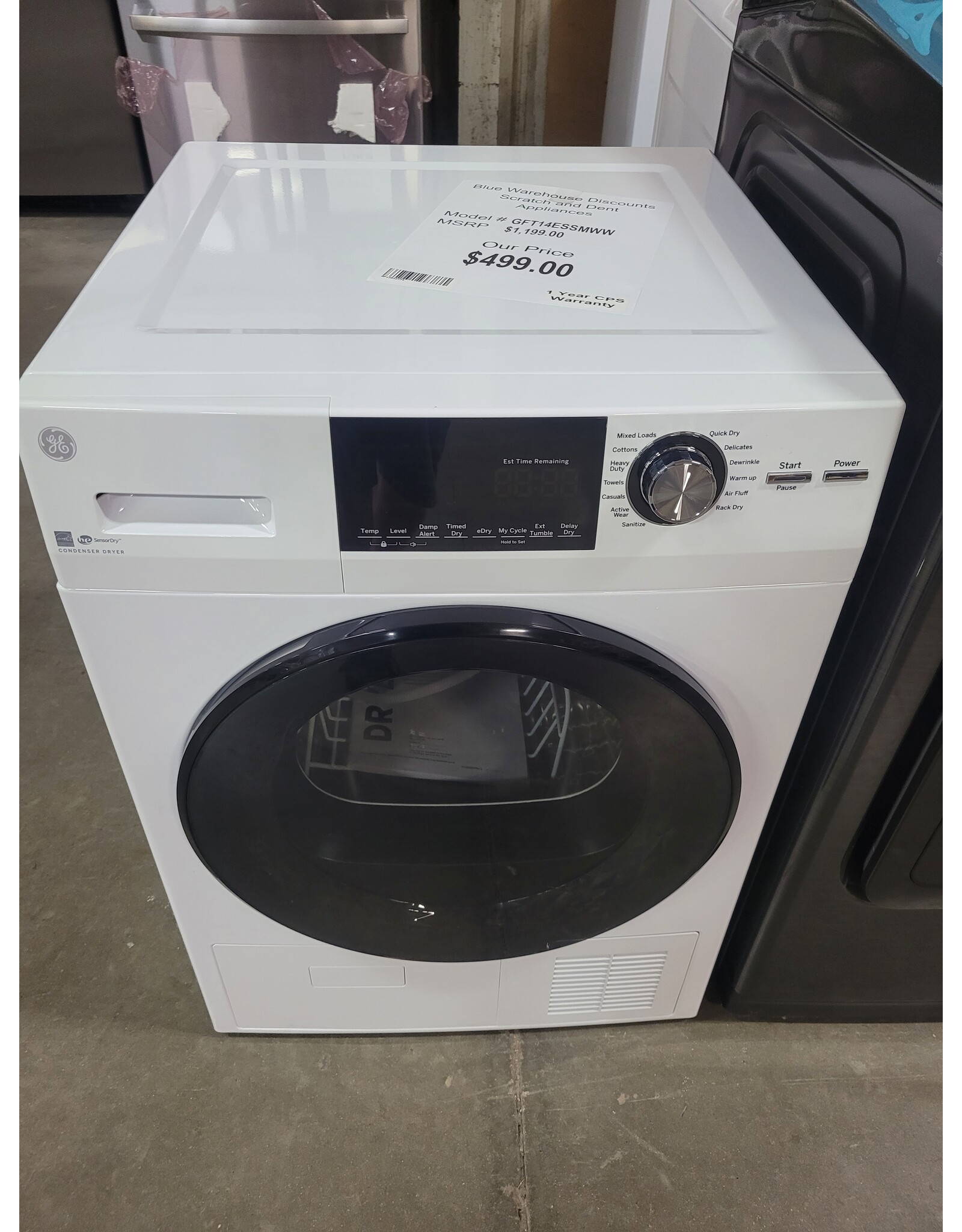 BWD Scratch & Dent GE Ventless Electric Dryer GFT14ESSMWW CP