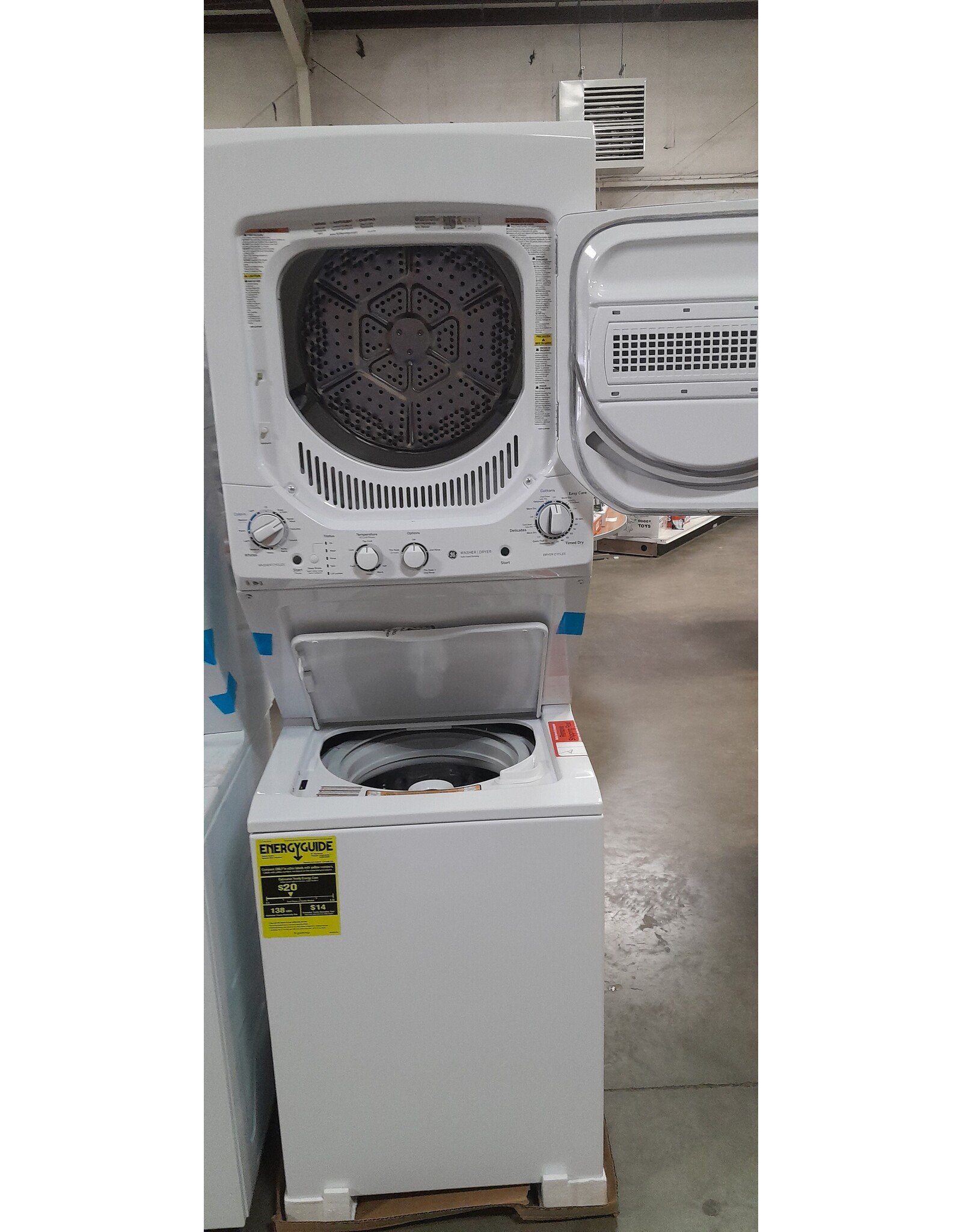 Climatic NEW GE Stacker Washer Dryer Laundry Center GUD24ESSMWW