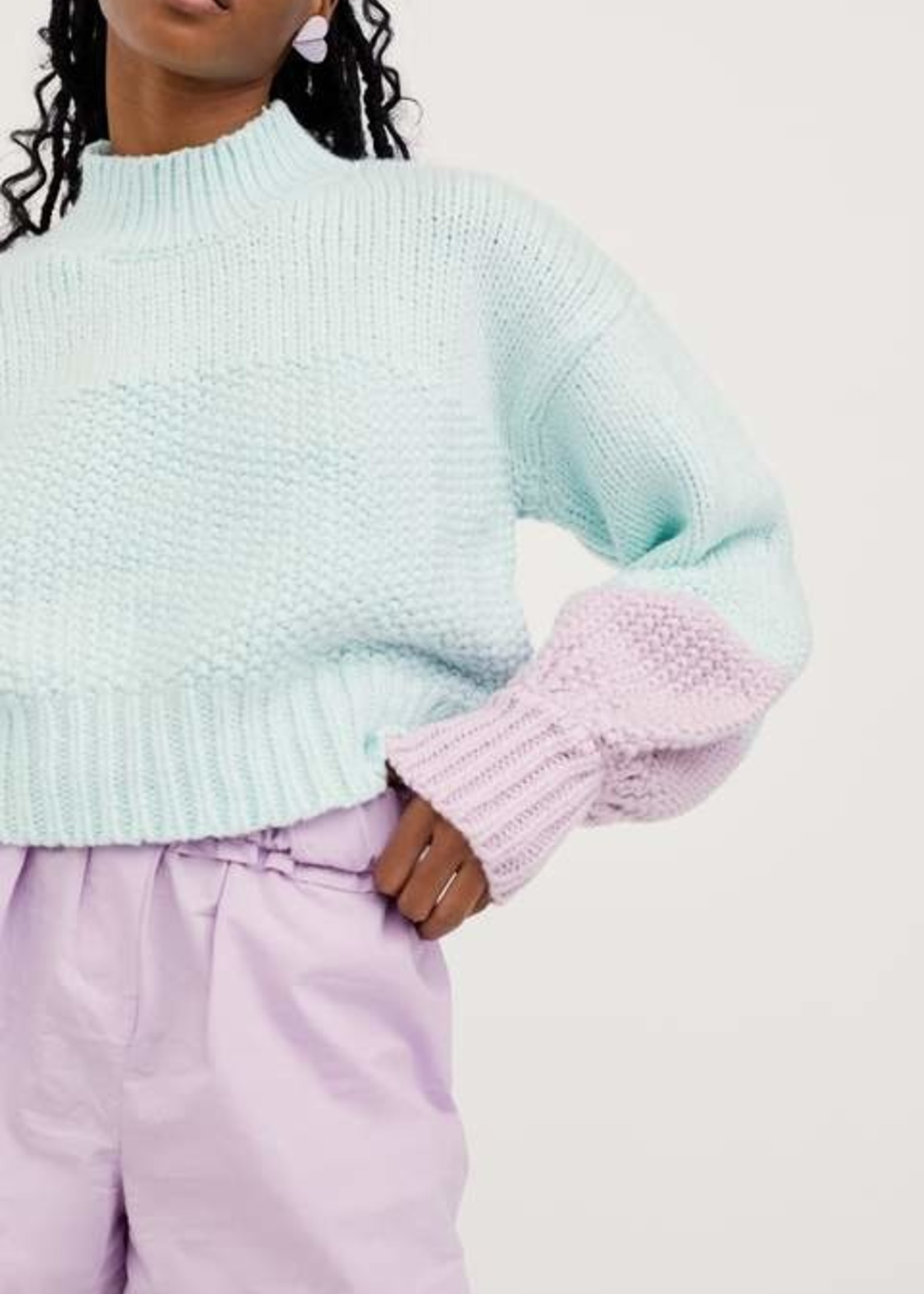 For Love and Lemon KHO21S702 Kerry Cropped Sweater