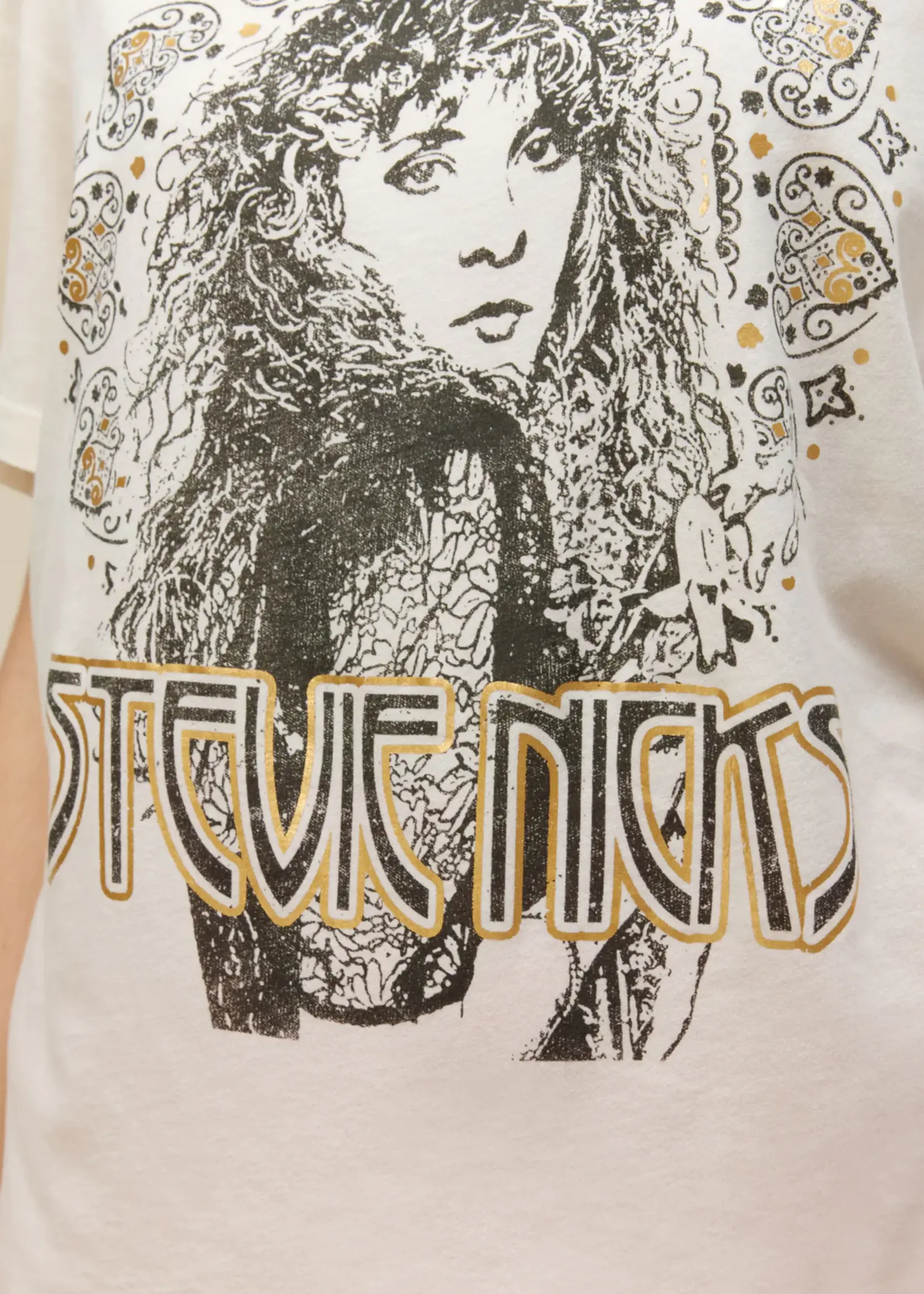 Daydreamer Stevie Nicks Metallic BF Tee