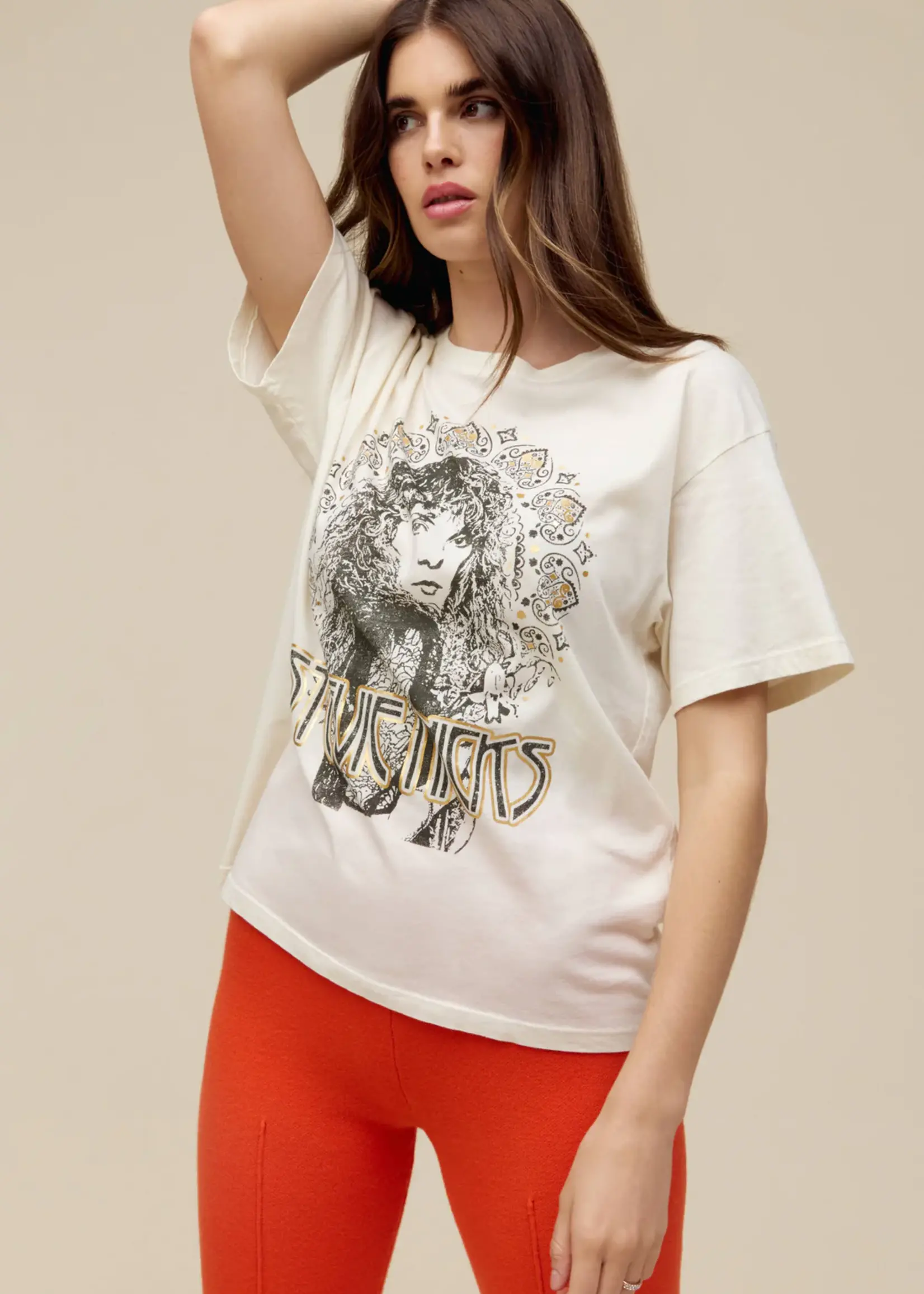 Daydreamer Stevie Nicks Metallic BF Tee