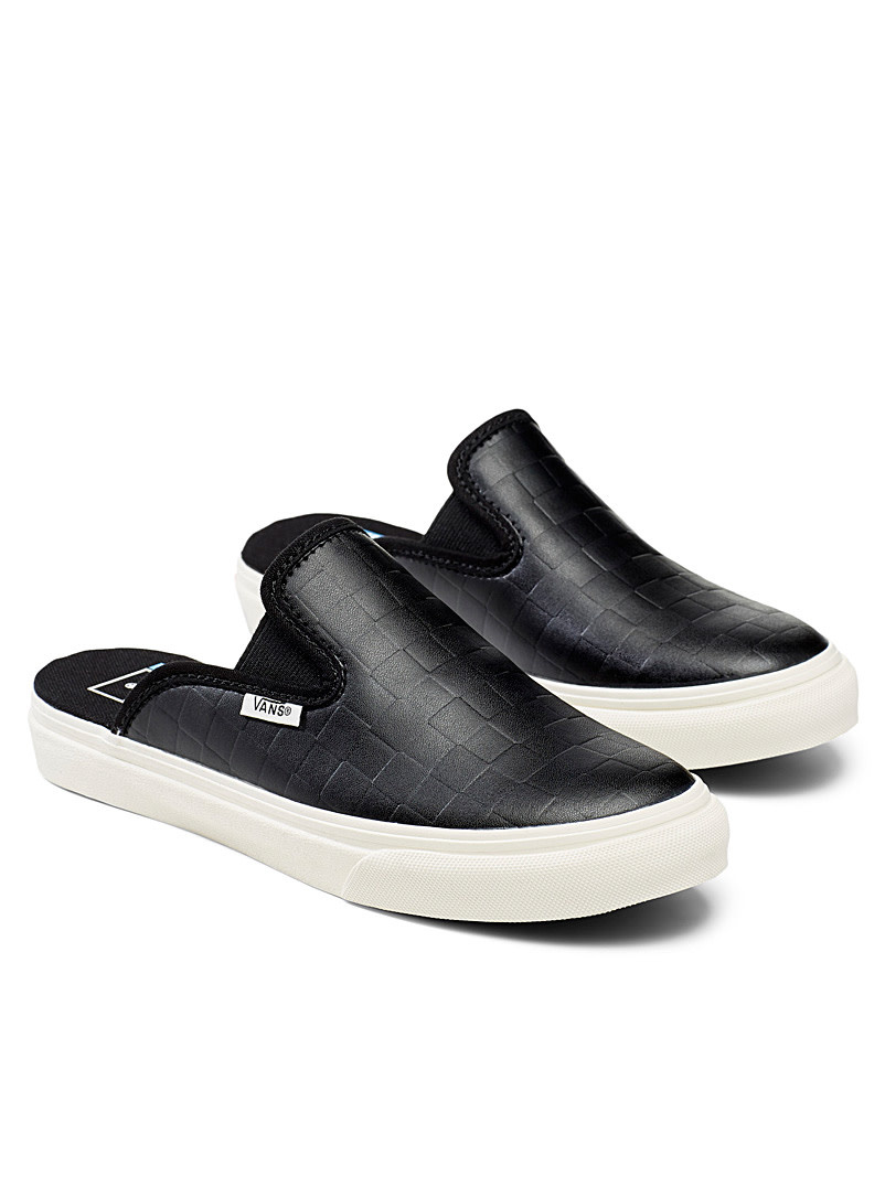 vans leather checkerboard mule sf