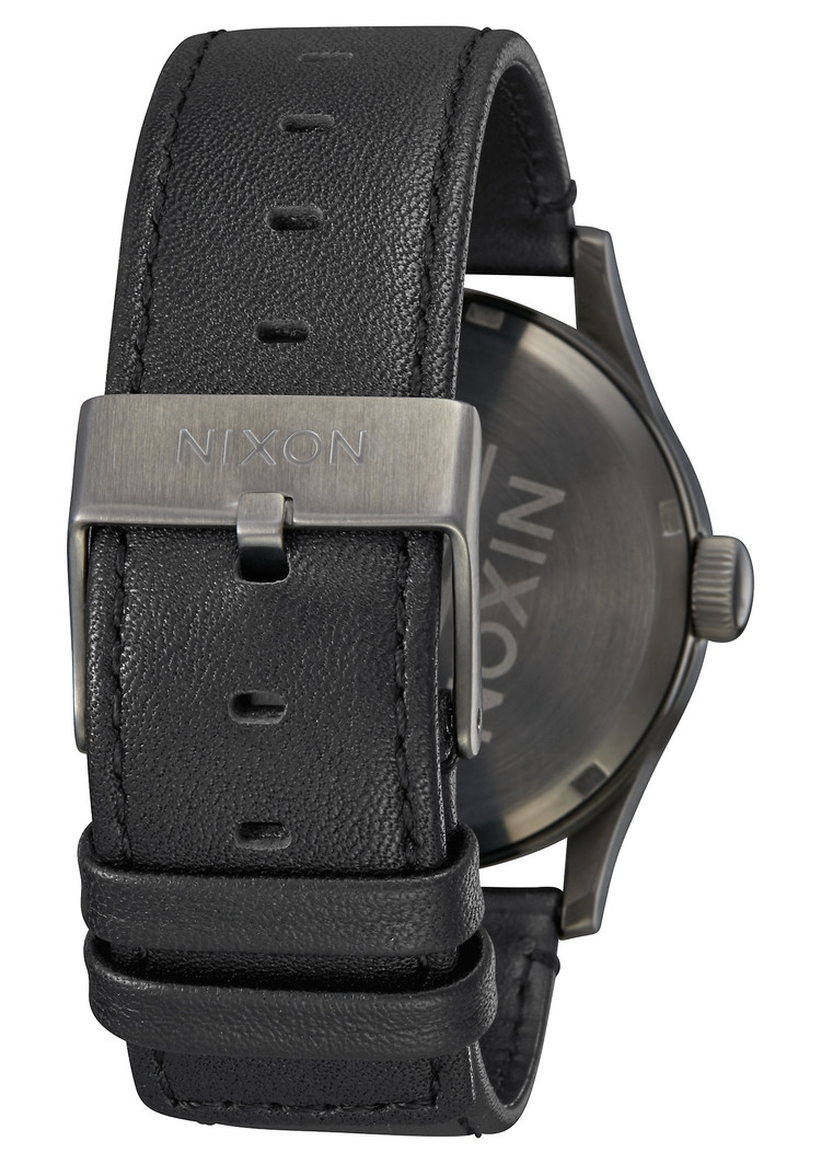 Nixon Nixon Sentry Leather | Gunmetal/Black