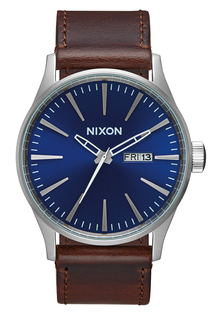 Nixon Nixon Sentry Leather | Blue/Brown