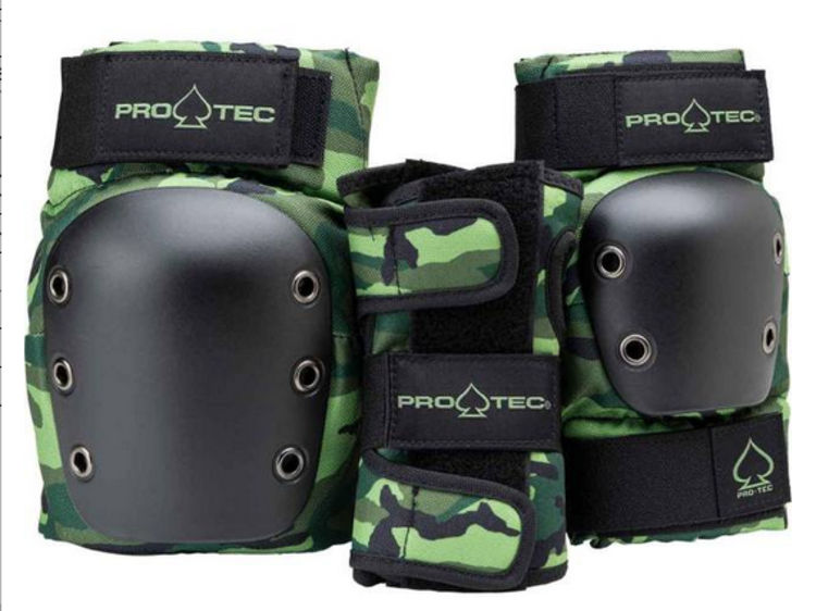 Pro Tec PRO-TEC JUNIOR 3 PACK PAD SETS | CAMO
