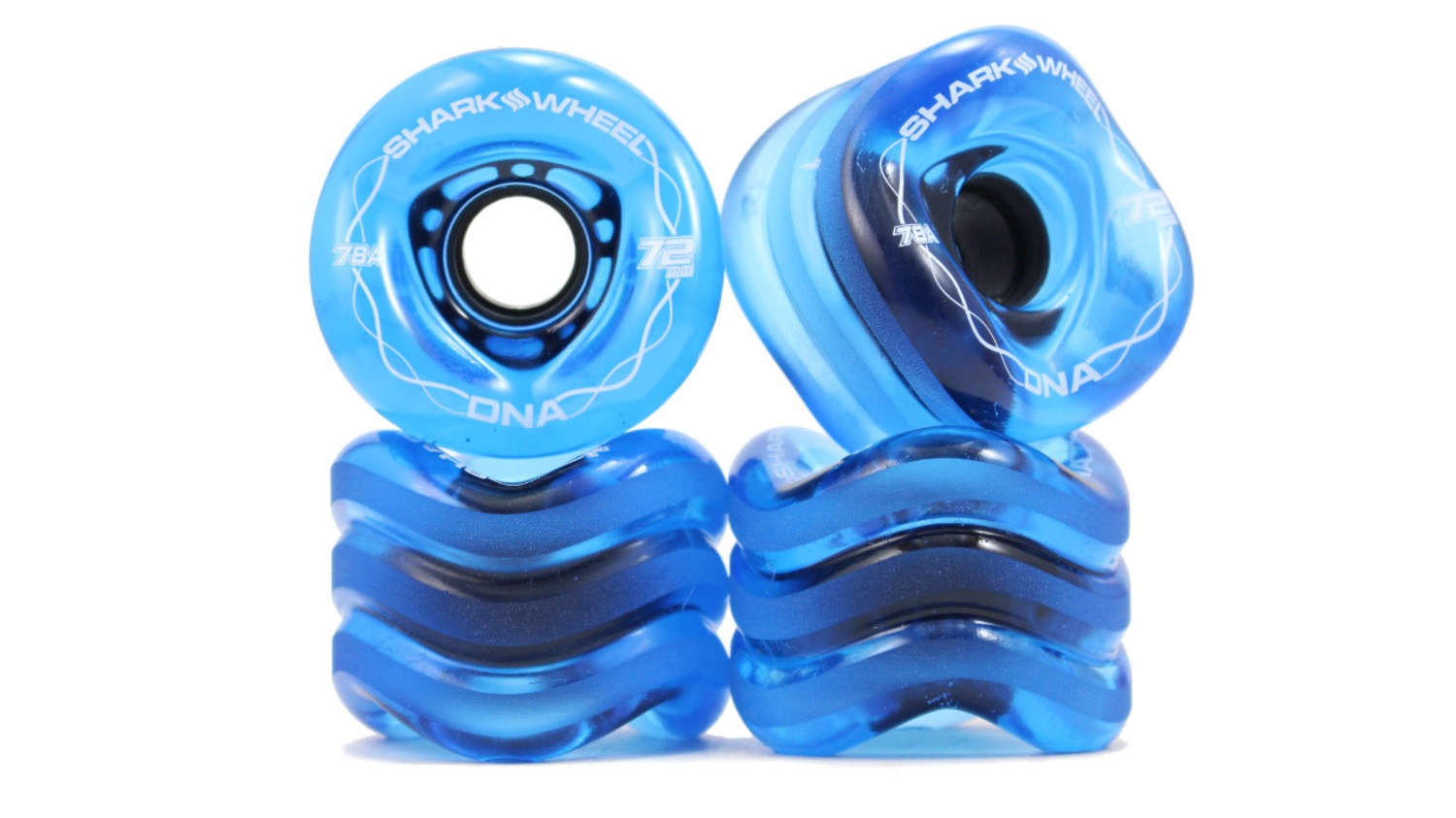 Shark Wheel 72MM 78A | Transparent Sapphire DNA