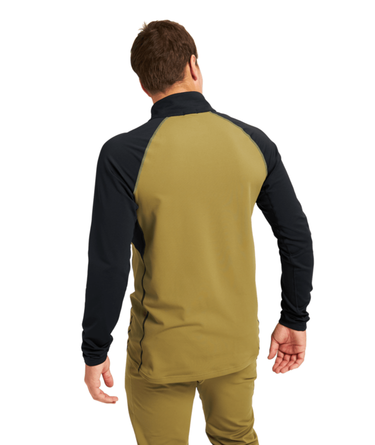 Burton Burton Mens Heavyweight X Base Layer Quarter-Zip | Martini Olive/True Black