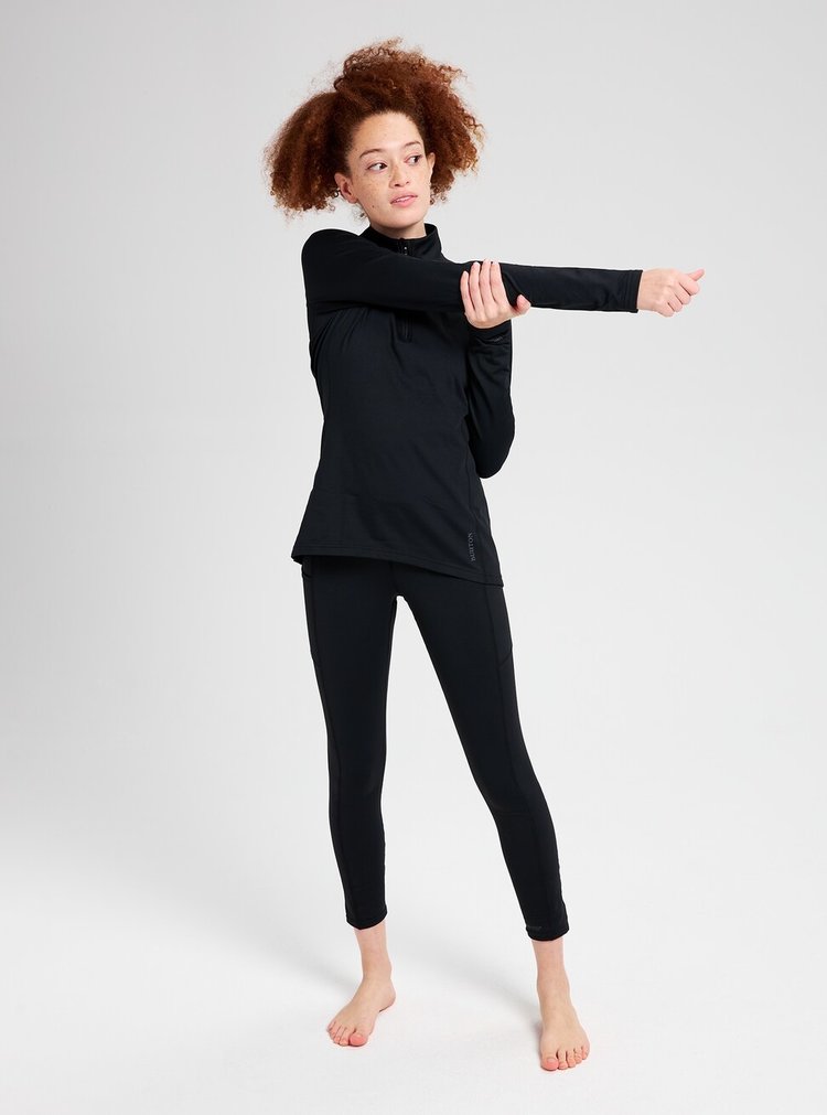 Burton Burton Womens Heavyweight X Base Layer Quarter-Zip | True Black