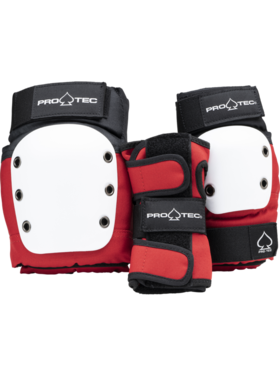 Pro Tec Protec Junior 3 Pack Pad Sets | Red White Black