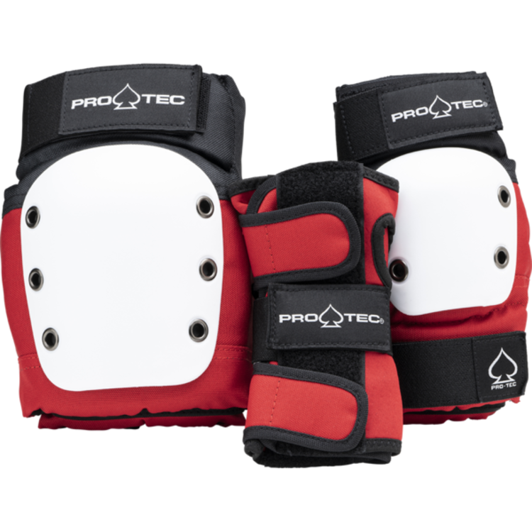 Pro Tec Protec Junior 3 Pack Pad Sets | Red White Black