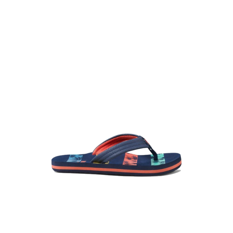 Reef Reef Ahi (Youth) | Navy Palm Stripe