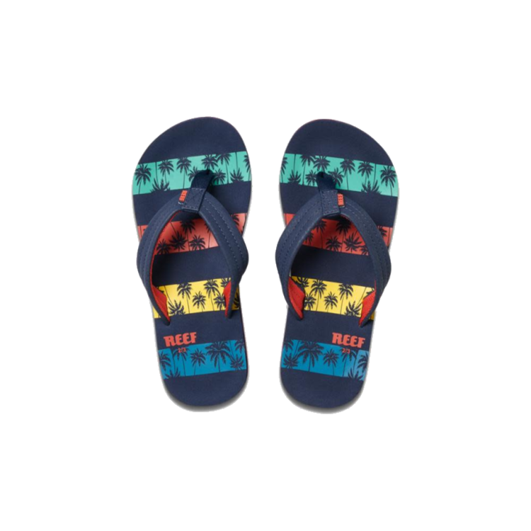 Reef Reef Ahi (Youth) | Navy Palm Stripe