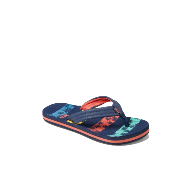 Reef Reef Ahi (Youth) | Navy Palm Stripe