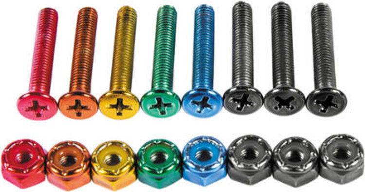Enjoi Enjoi Little Buddies Anodized Bolts 1' | Multi